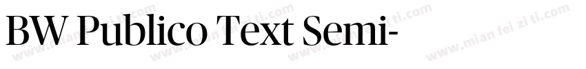 BW Publico Text Semi字体转换